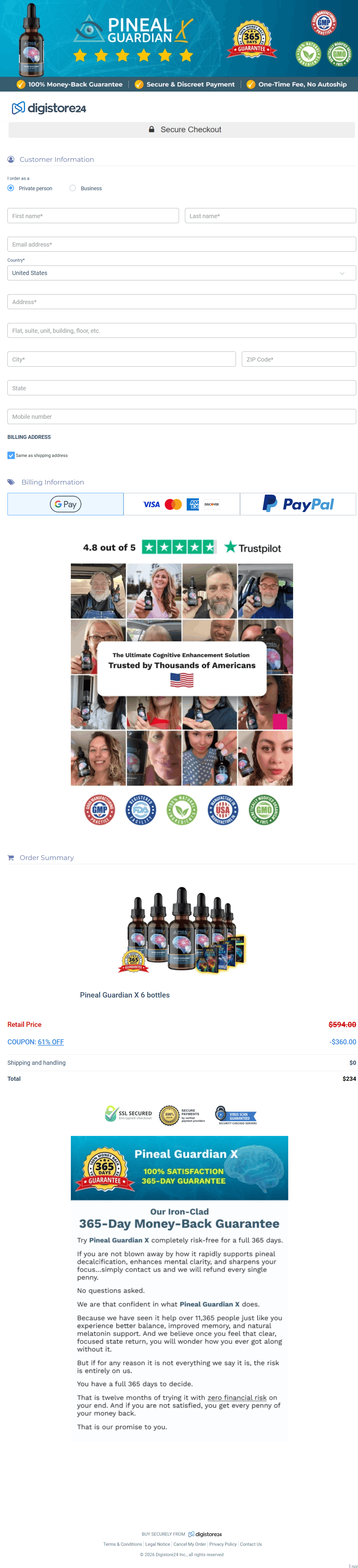 Pineal Guardian - Order Page